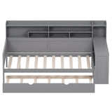 Multi-Functional Wooden Bed Frame With Trundle And Desk - Omega Lifestyles