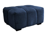 Blue Chenille Upholstered Modular Sofa With Ottoman - Omega Lifestyles