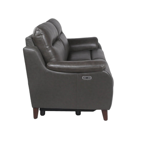 Top Grain Leather Reclining Power Sofa With Footrest Headrest - Omega Lifestyles