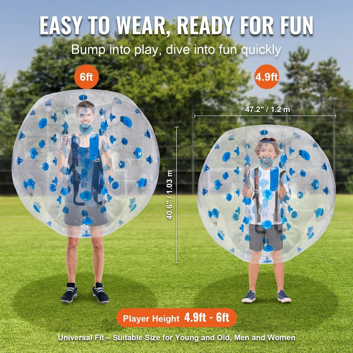 Inflatable 4-Foot PVC Body Sumo Bumper Ball - Omega Lifestyles