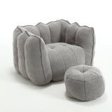 Soft Chenille High Resilient Foam Bean Bag Chair - Omega Lifestyles
