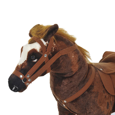 Plush Sound-Making Ride-On Horse Toddler Toy - Omega Lifestyles
