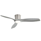 52-Inch Remote-Controlled Flush Mount Ceiling Fan With Light