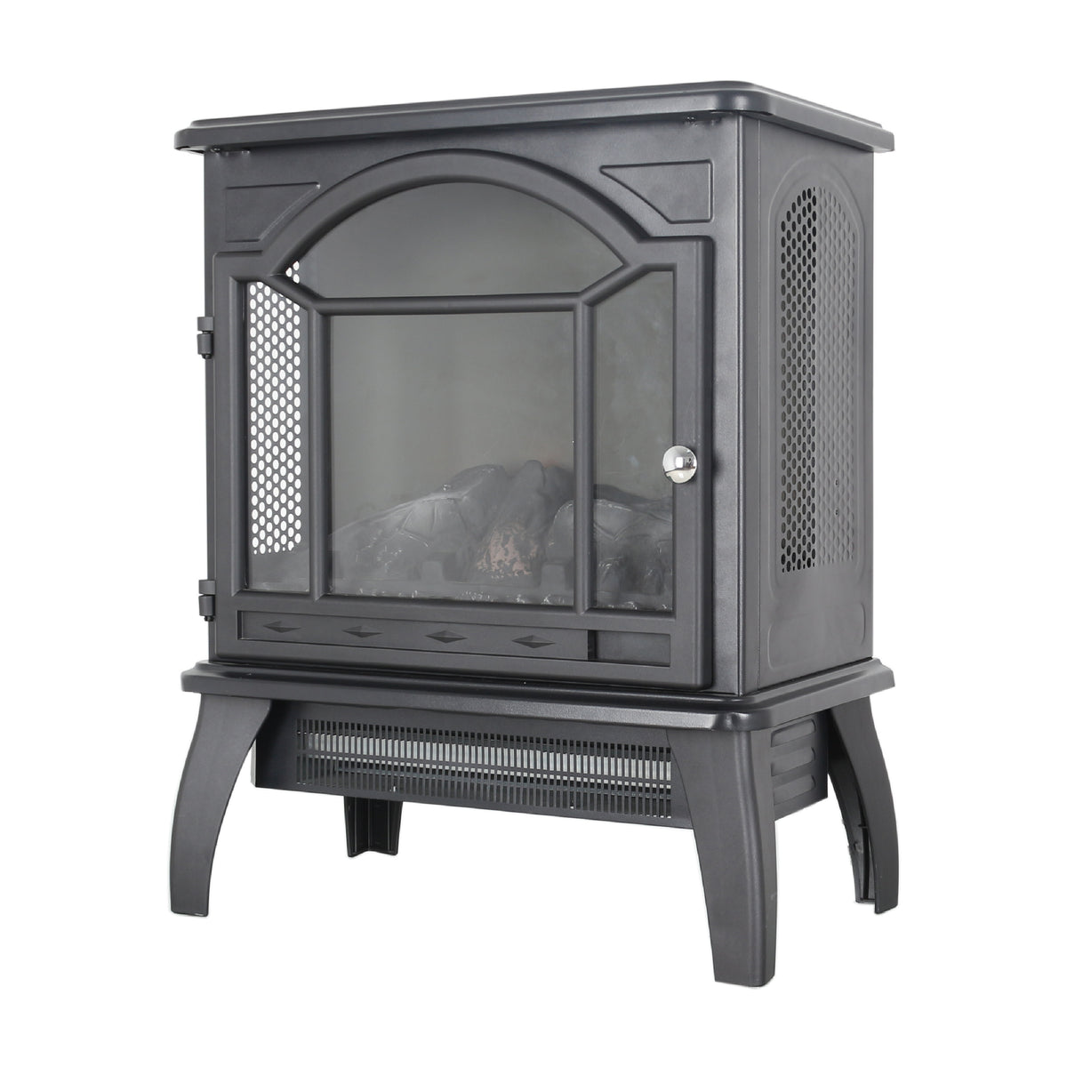 Electric Freestanding Infrared Quartz 3D Flame Fireplace Stove