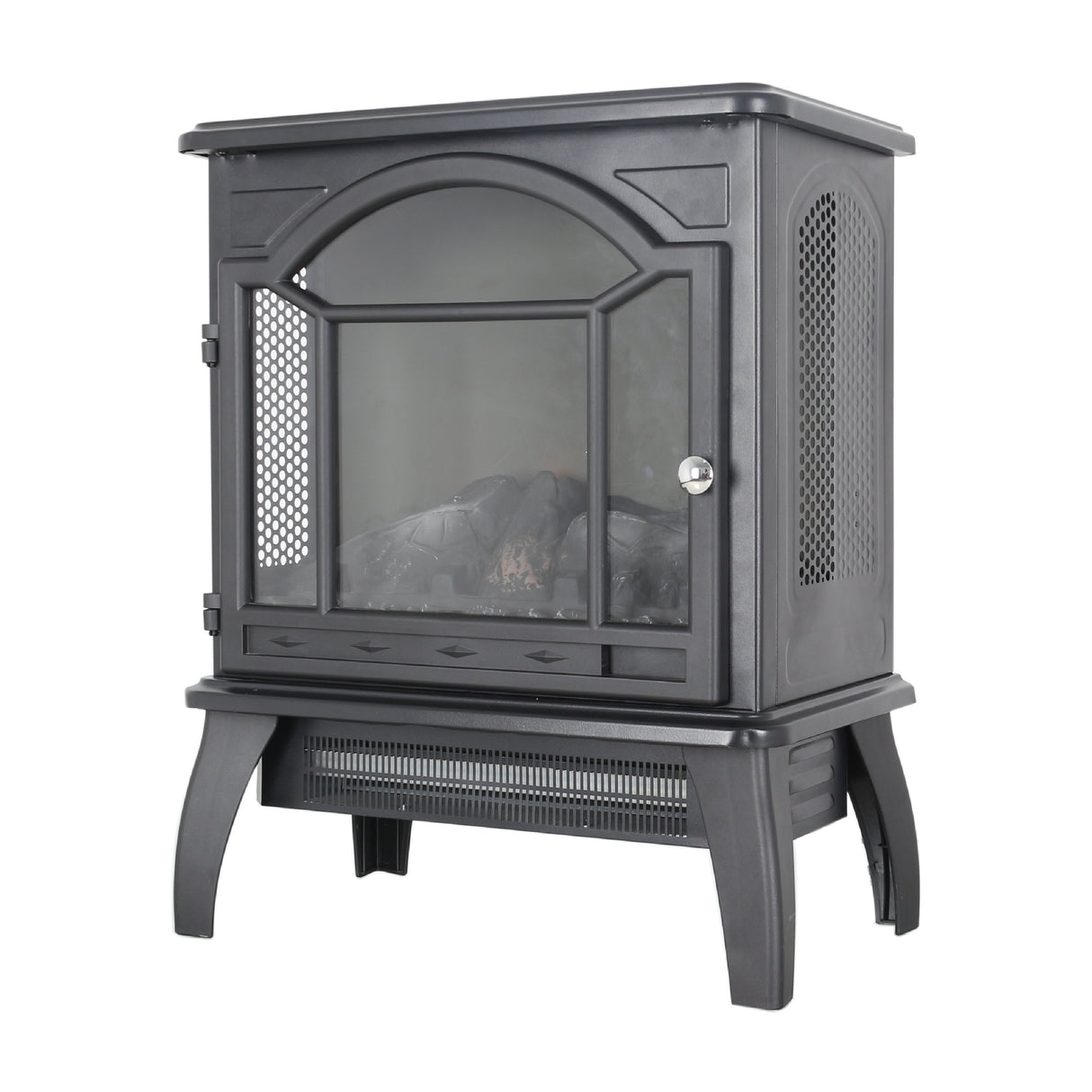 Electric Freestanding Infrared Quartz 3D Flame Fireplace Stove