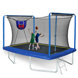 Rectangular Steel Frame Trampoline With Basketball Board - Omega Lifestyles