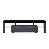 Classic Black TV Stand With RGB LED Lighting - Omega Lifestyles