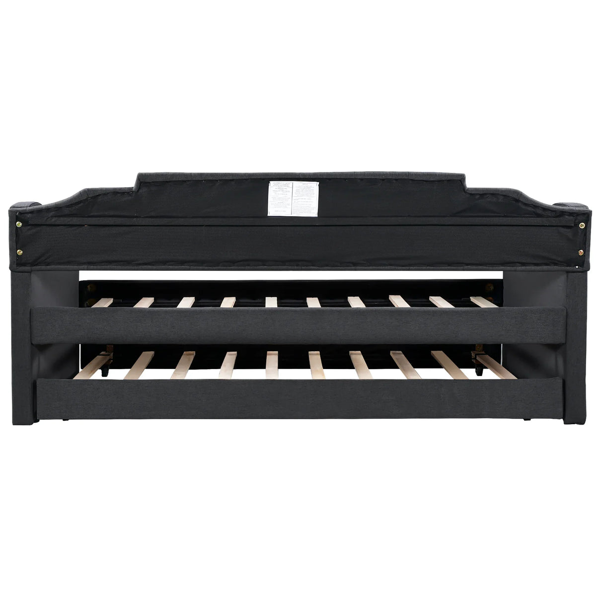 Upholstered Twin Daybed With Wheeled Trundle - Omega Lifestyles