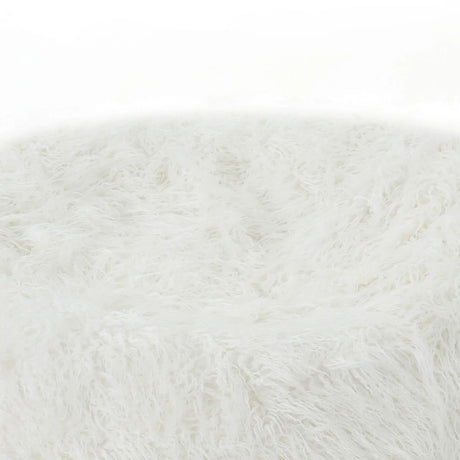 Cozy Rounded Faux Fur Foam Filled Bean Bag Chair - Omega Lifestyles