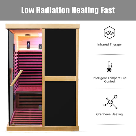 Double Person V-Shaped Far Infrared Sauna Room - Omega Lifestyles