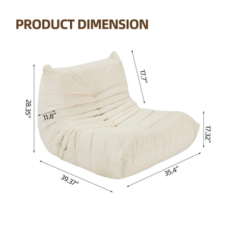 High-Density Foam Ergonomic Art Deco Bean Bag Chair - Omega Lifestyles