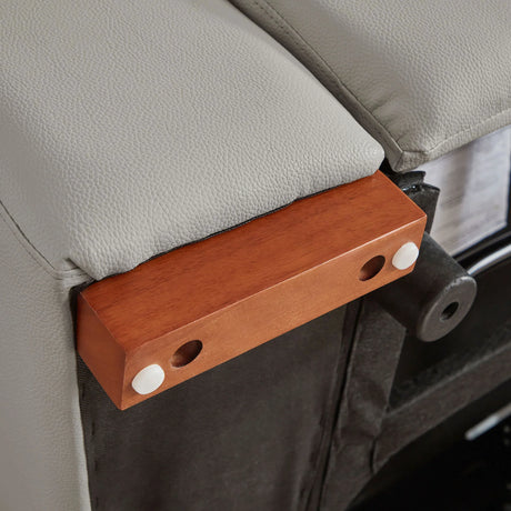 Electric Control Genuine Leather 4-Seat Reclining Chaise Sofa - Omega Lifestyles