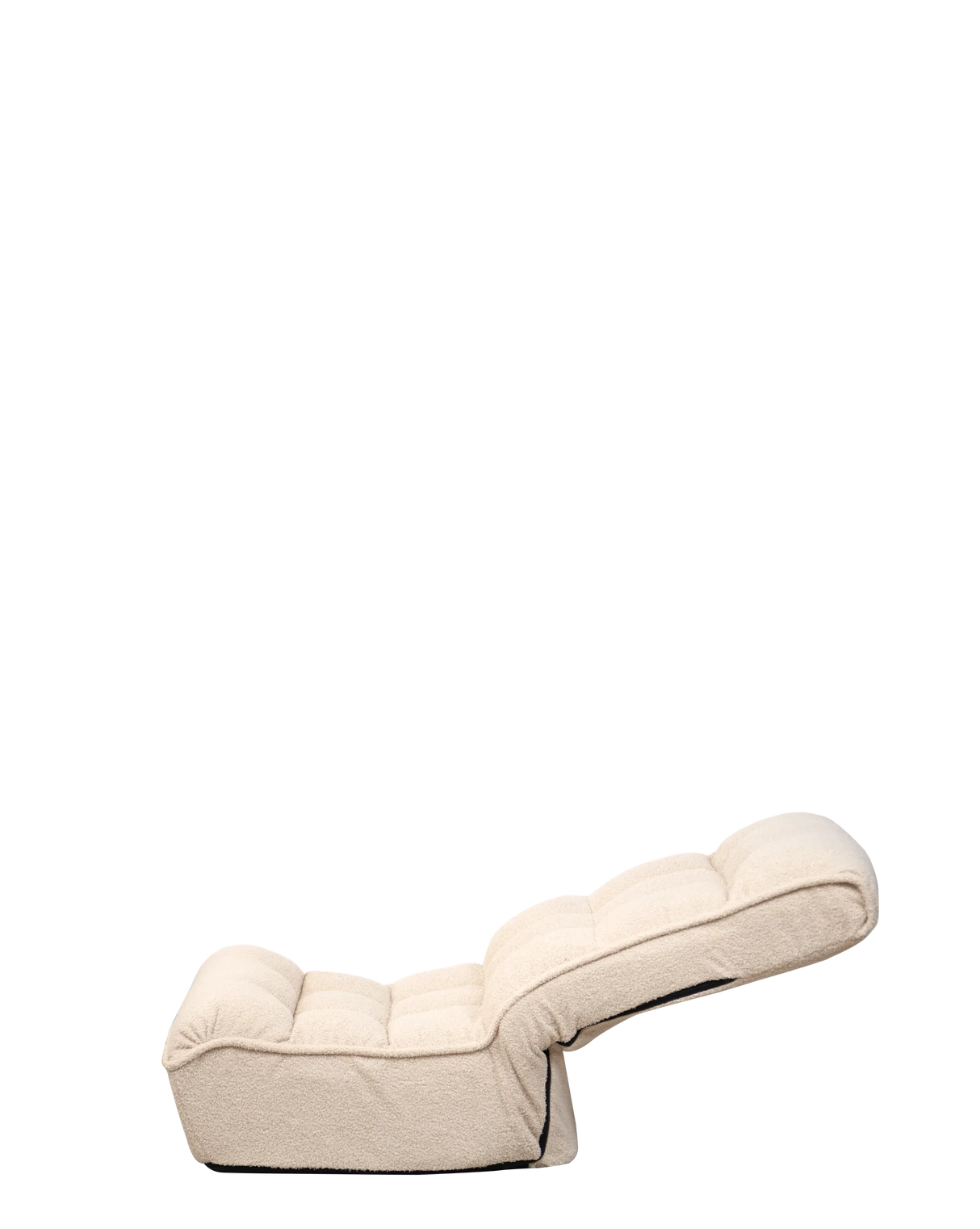 Adjustable White Japanese-Style Reclining Folding Floor Chair - Omega Lifestyles