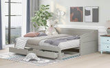 Extendable Solid Wood Twin Daybed With Trundle Drawers - Omega Lifestyles