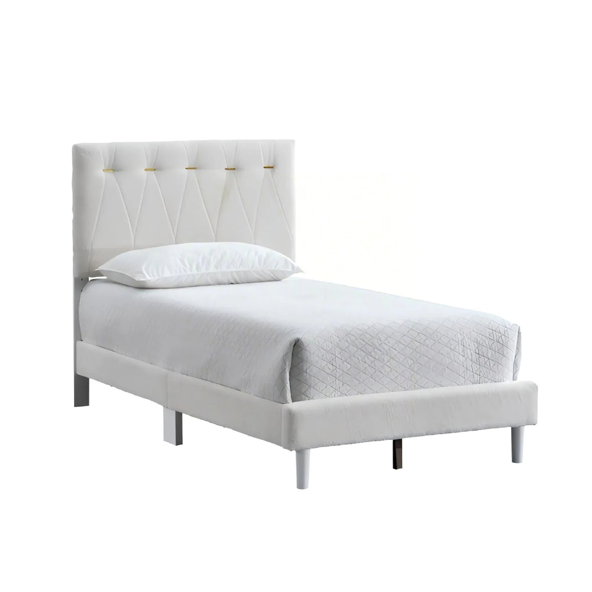 Twin Soft Teddy Bear Fabric Platform Bed Frame - Omega Lifestyles