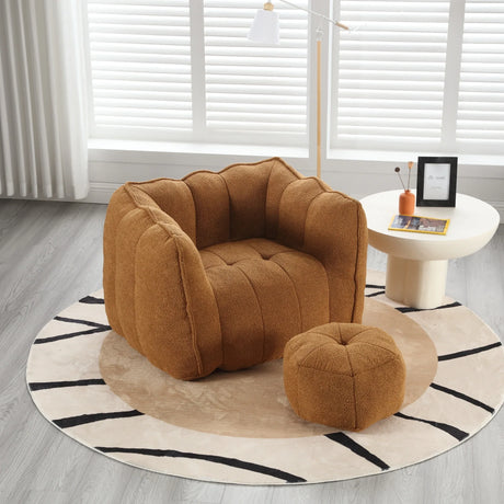 Soft Chenille Foam Bean Bag Chair For Adults - Omega Lifestyles