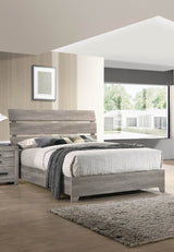 Contemporary Rustic Gray Wood King Platform Bed Frame - Omega Lifestyles