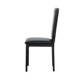 4-Piece Metal Frame Dining Chairs With Faux Leather Upholstery - Omega Lifestyles