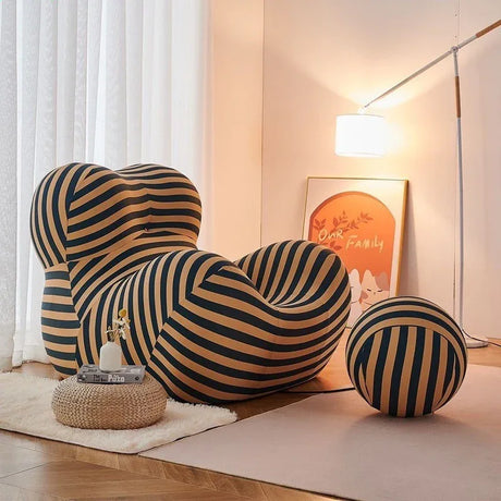 Ergonomic Foam Polyester Blue Armchair With Support - Omega Lifestyles