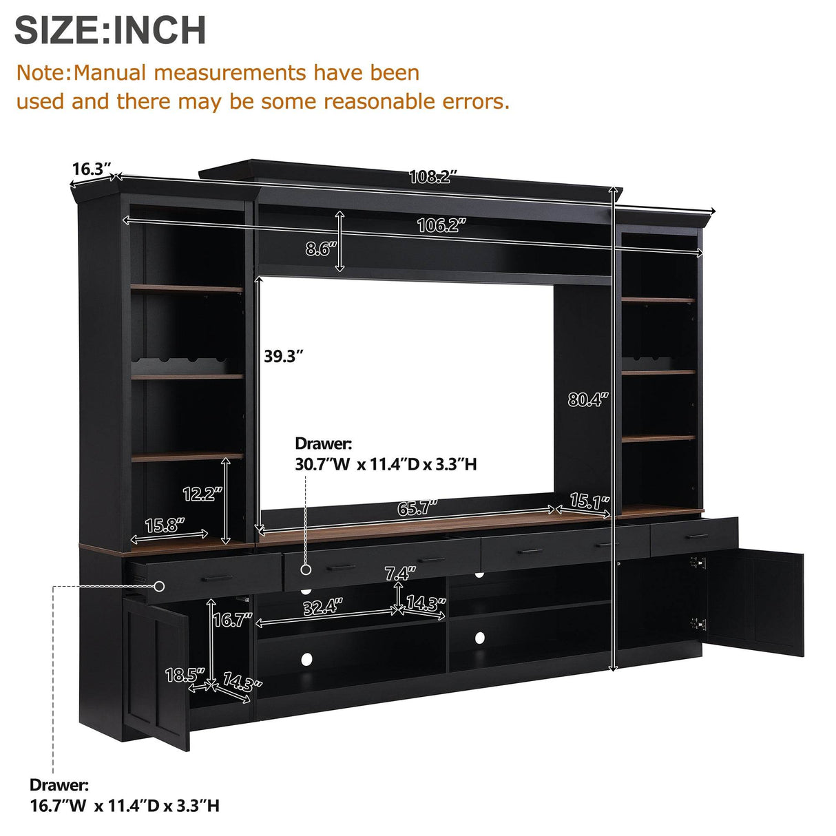 Farmhouse Mid-Century Walnut MDF TV Stand - Sleep Galleria