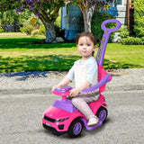 3-in-1 Toddler Ride On Push Car Stroller Toy Pink - Omega Lifestyles