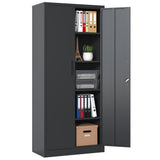 Heavy Metal Locking Garage Storage Cabinet With Shelves