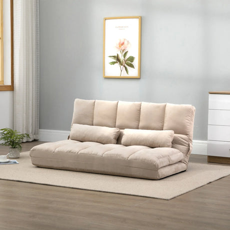 Adjustable Folding Floor Sofa Bed with Pillows - Omega Lifestyles