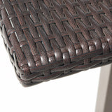 Outdoor 26-Inch Square PE Rattan Iron Frame Bar Table - Omega Lifestyles