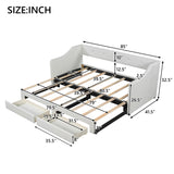 Twin XL Upholstered Daybed With Storage Drawers and Trundle - Omega Lifestyles