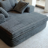 Oversized Corduroy Upholstered Chaise Lounge Chair - Omega Lifestyles