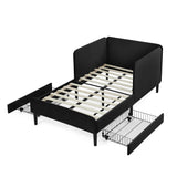 Twin Upholstered Velvet Storage Sofa Bed Frame - Omega Lifestyles