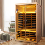 Two Person Low EMF Hemlock Double Door Far Infrared Sauna Room - Omega Lifestyles