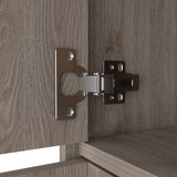 Light Grey Particle Board Liquor Cabinet With Steel Legs - Omega Lifestyles