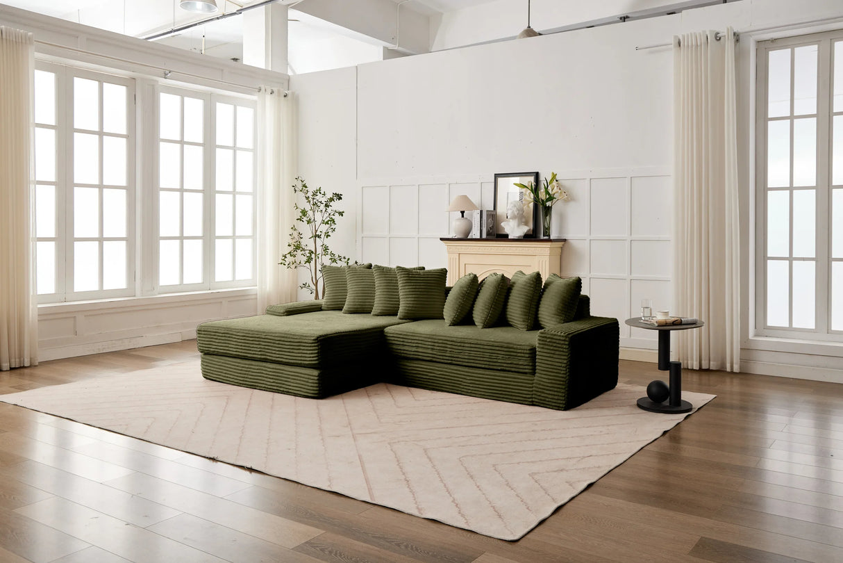 Convertible Corduroy Foldable Floor Sofa Bed - Omega Lifestyles