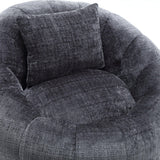 Chenille Foam Filled Pumpkin Shape Lazy Sofa with Ottoman - Omega Lifestyles