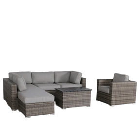 7-Piece Outdoor Wicker Seating Set With Cushions - Omega Lifestyles