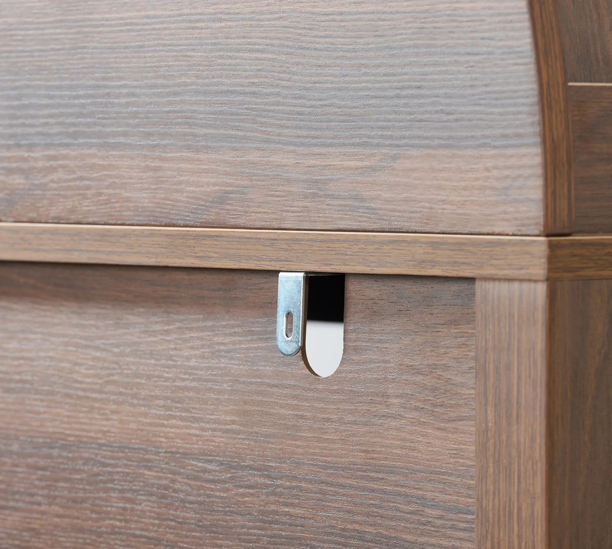 Walnut Retro Dome Storage Cabinet With Adjustable Shelves - Omega Lifestyles