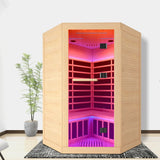 Canadian Hemlock Pentagonal Infrared Two-Person Sauna Room - Omega Lifestyles