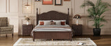 Full Size Dark Walnut Wood Platform Bed Frame - Omega Lifestyles