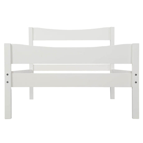 Twin Solid Wood Platform Bed With Headboard and Slats - Omega Lifestyles