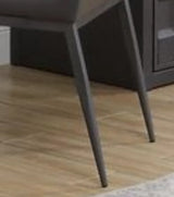 Gray Gunmetal Faux Leather Upholstered Accent Chair - Omega Lifestyles