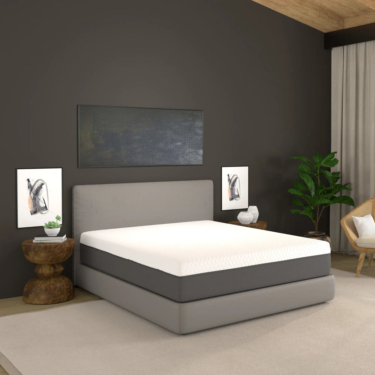 Medium 12-Inch Zoned Cooling Gel Memory Foam Split California King Mattress - Omega Lifestyles