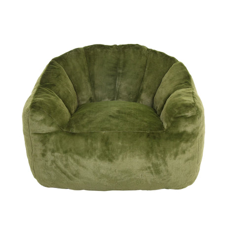 High-Density Foam Faux Fur Bean Bag Chair - Omega Lifestyles