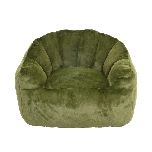 High-Density Foam Faux Fur Bean Bag Chair - Omega Lifestyles