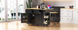 48-Inch Classic Kitchen Island Cart With Bar Stools - Omega Lifestyles