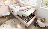 Pink Velvet Upholstered Twin Storage Daybed With Metal Frame - Omega Lifestyles