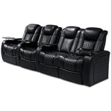 Power Recliner Genuine Leather Fully Adjustable With RGB Lighting - Omega Lifestyles