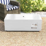 Modern Stainless Steel Outdoor Fire Pit Table With Cover - Omega Lifestyles