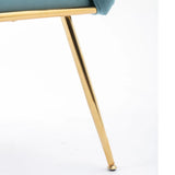 Blue Velvet Knitted Leisure Accent Chair With Backrest - Omega Lifestyles