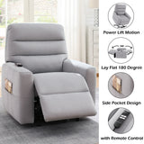 Power Motion Gray Faux Leather Reclining Massage Chair - Omega Lifestyles